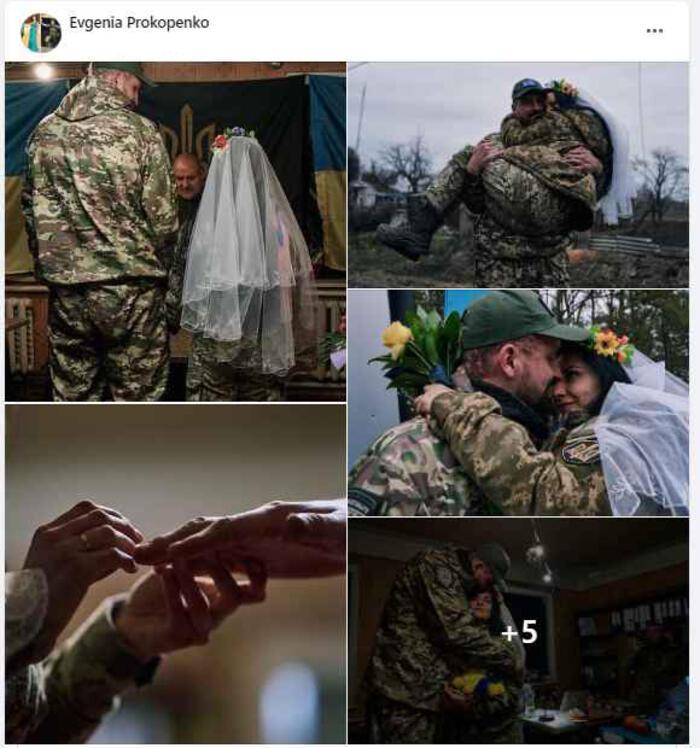 Aradığı aşkı cephede buldu: Orduya katılan Ukrayna güzeli silah arkadaşıyla evlendi