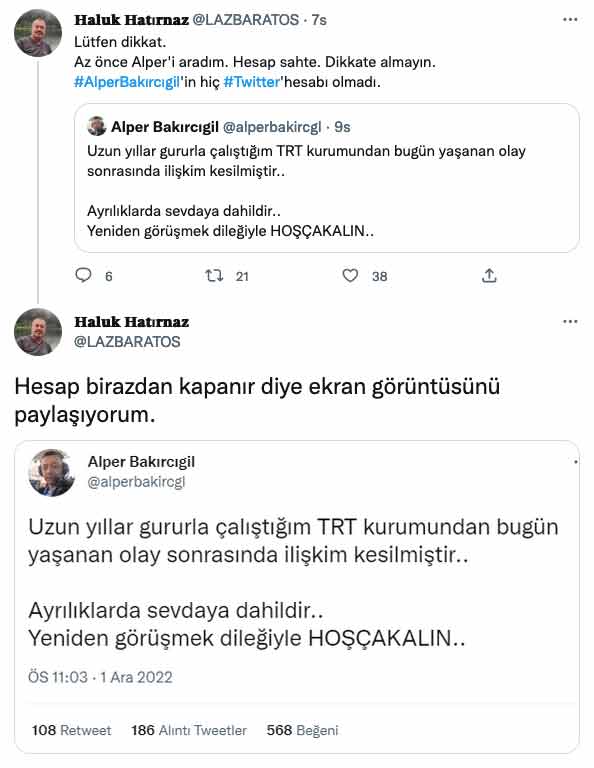 Hakan Şükür'ü hatırlatan TRT spikeri Alper Bakırcıgil devre arasında yayından alındı