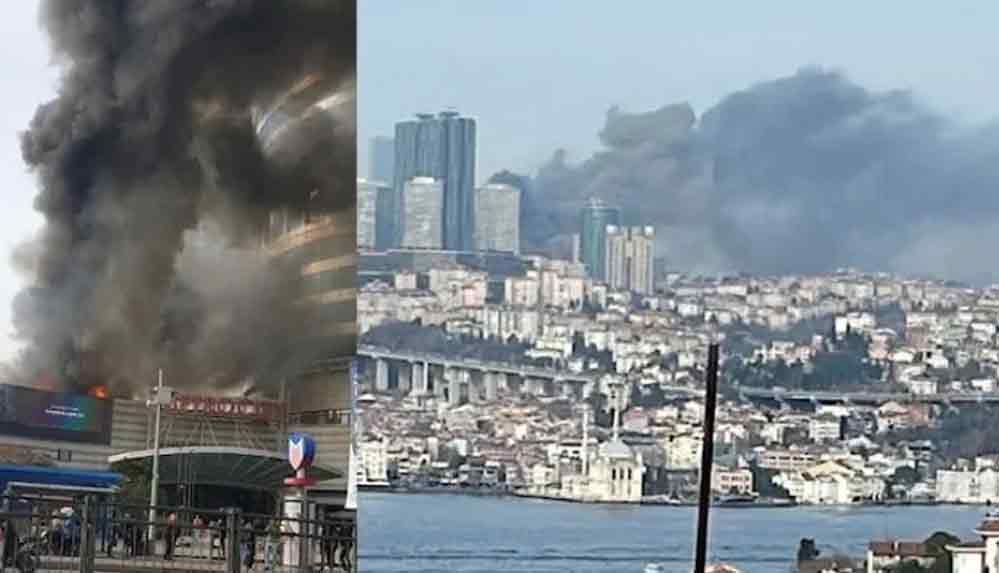 İstanbul'daki Metro City AVM’de yangın!