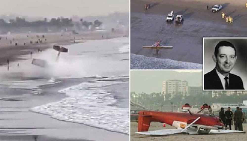 Tek motorlu uçak plaja düştü; eski belediye başkanı hayatını kaybetti! O anlar kameraya böyle yansıdı