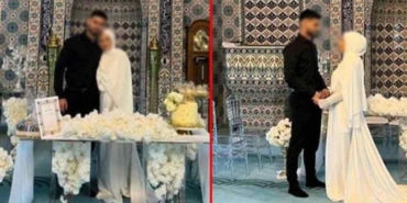 Türkiye-bu-görüntüleri-konuşuyor--Camide-pasta-kesip-nikah-kıydılar!