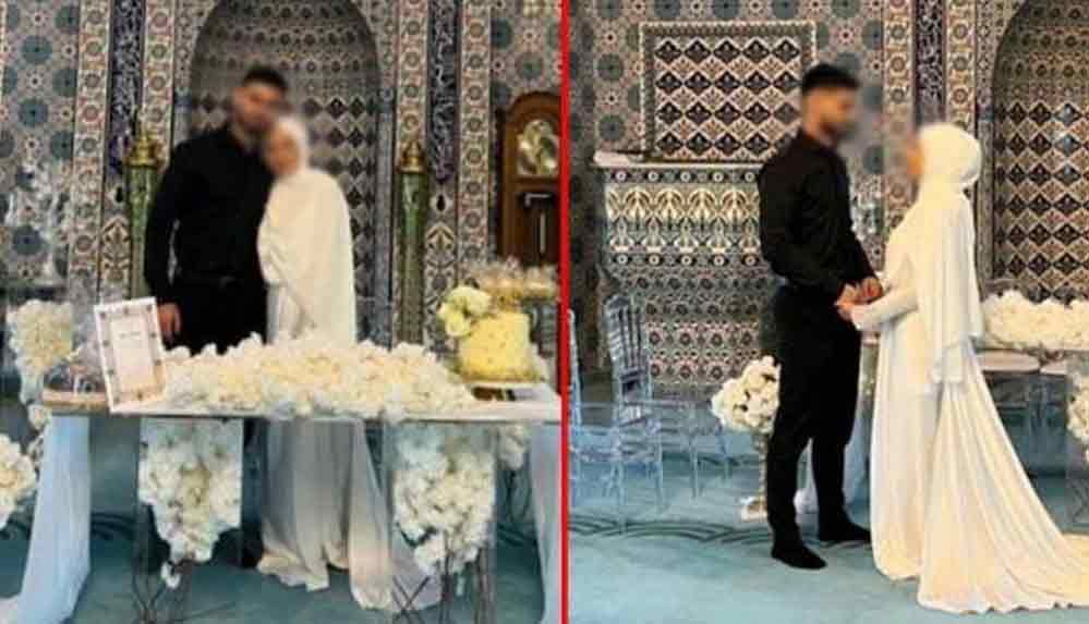 Türkiye bu görüntüleri konuşuyor: Camide pasta kesip nikah kıydılar