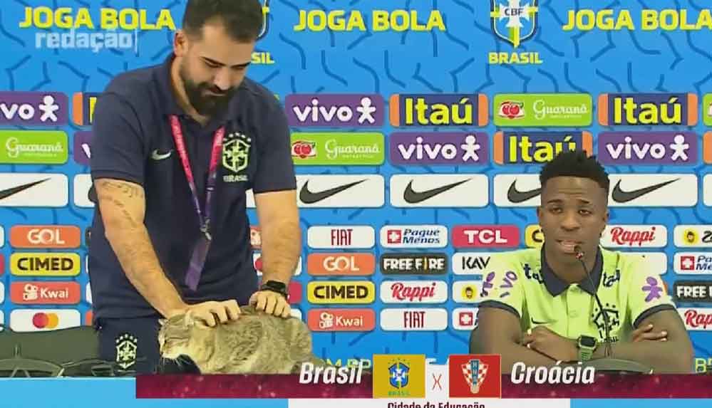 Vinicius-Jr-basın-toplantısında-kedi-krizi!-Masadan-aşağıya-attı…-
