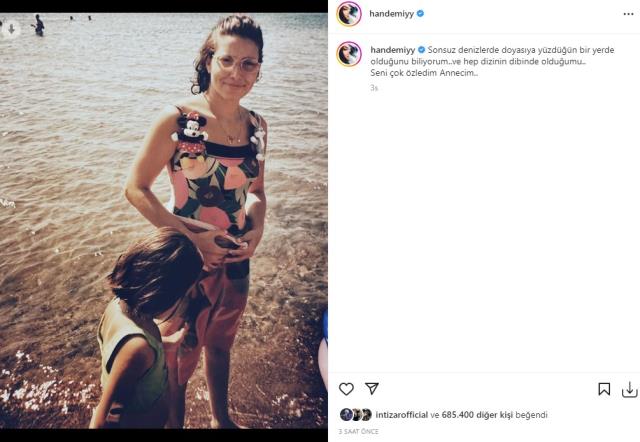 3 yıl önce kanser nedeniyle annesini kaybeden Hande Erçel’den yürek burkan paylaşım: Seni çok özledim