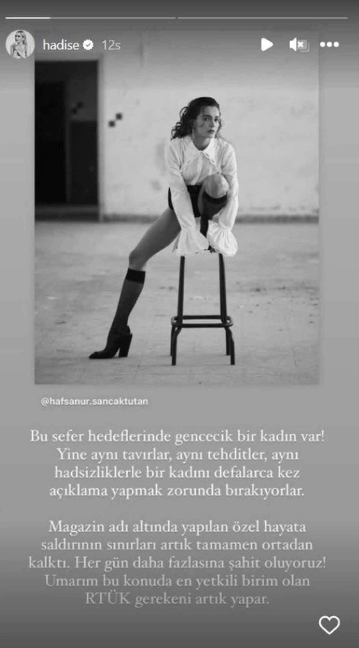 Hadise’den Hafsanur Sancaktutan’a destek geldi; Bircan Bali çılgına döndü
