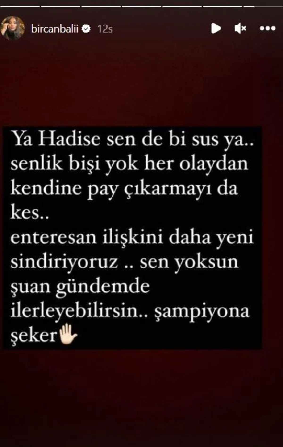Hadise’den Hafsanur Sancaktutan’a destek geldi; Bircan Bali çılgına döndü 5 Hadise’den Hafsanur Sancaktutan’a destek geldi; Bircan Bali çılgına döndü