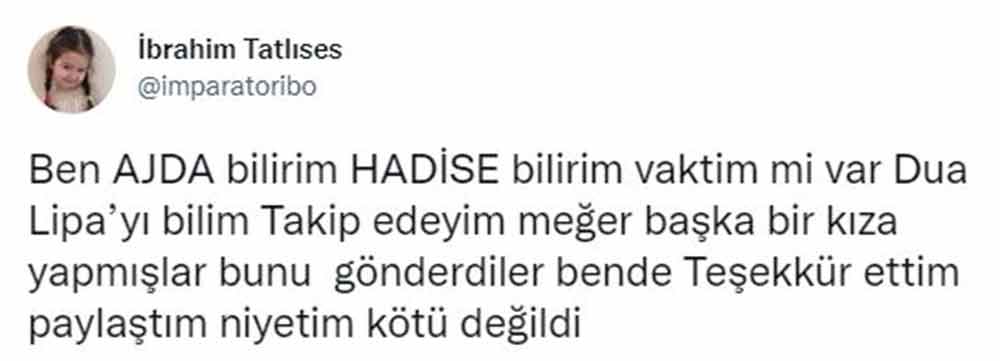 Photoshopu gerçek zanneden İbrahim Tatlıses’in Dua Lipa paylaşımı olay oldu: Güzel ve cesur kızımıza teşekkür ederim 4 Photoshopu gerçek zanneden İbrahim Tatlıses’in Dua Lipa paylaşımı olay oldu: Güzel ve cesur kızımıza teşekkür ederim