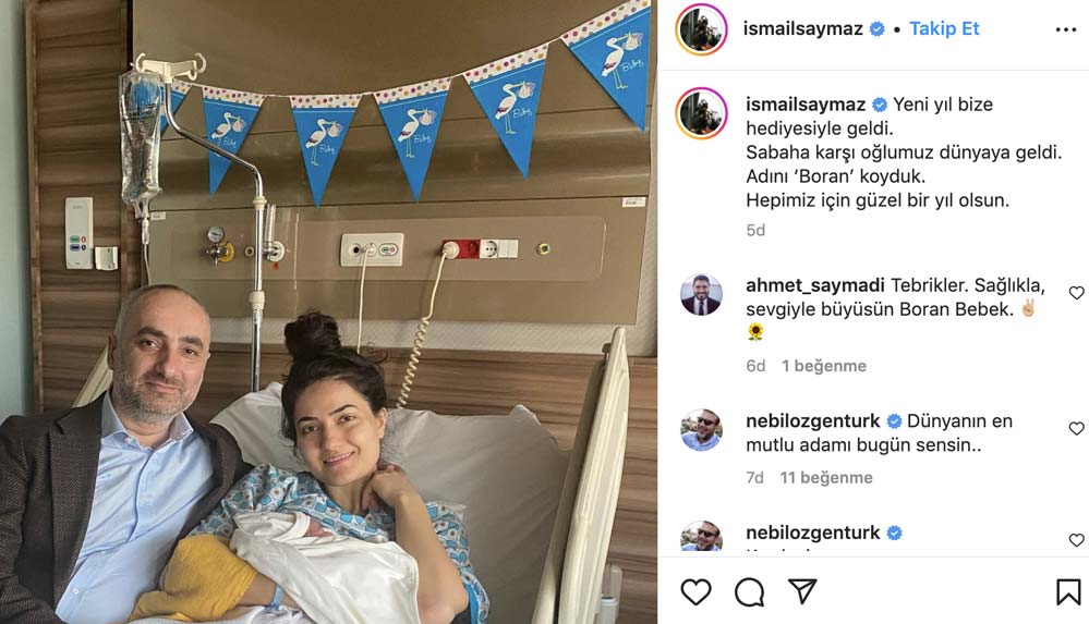 İsmail Saymaz, baba olduğunu böyle duyurdu: “Yeni yıl bize hediyesiyle geldi” 3 İsmail Saymaz, baba olduğunu böyle duyurdu: “Yeni yıl bize hediyesiyle geldi”