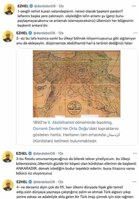 “Kürdistan’ın başkenti Ankara’dır” diyen Ezhel kendini böyle savundu: Ne derseniz deyin çok da fifi 3 “Kürdistan’ın başkenti Ankara’dır” diyen Ezhel kendini böyle savundu: Ne derseniz deyin çok da fifi
