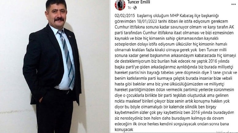 MHP’li başkan zehir zemberek sözlerle istifa etti: “AKP’liler bizi eziyor”