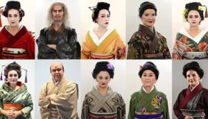 "Madama Butterfly" operasını sahneleyen Türk operacılar özenli makyajlarıyla sahneye hazırlanıyor