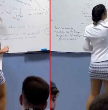 Mini etekle ders anlatan öğretmenden flaş karar! "Uzun yıllardır mesleğe gönül vermiş biri olarak..." 5 Mini etekle ders anlatan öğretmenden flaş karar! Uzun yıllardır mesleğe gönül vermiş biri olarak...