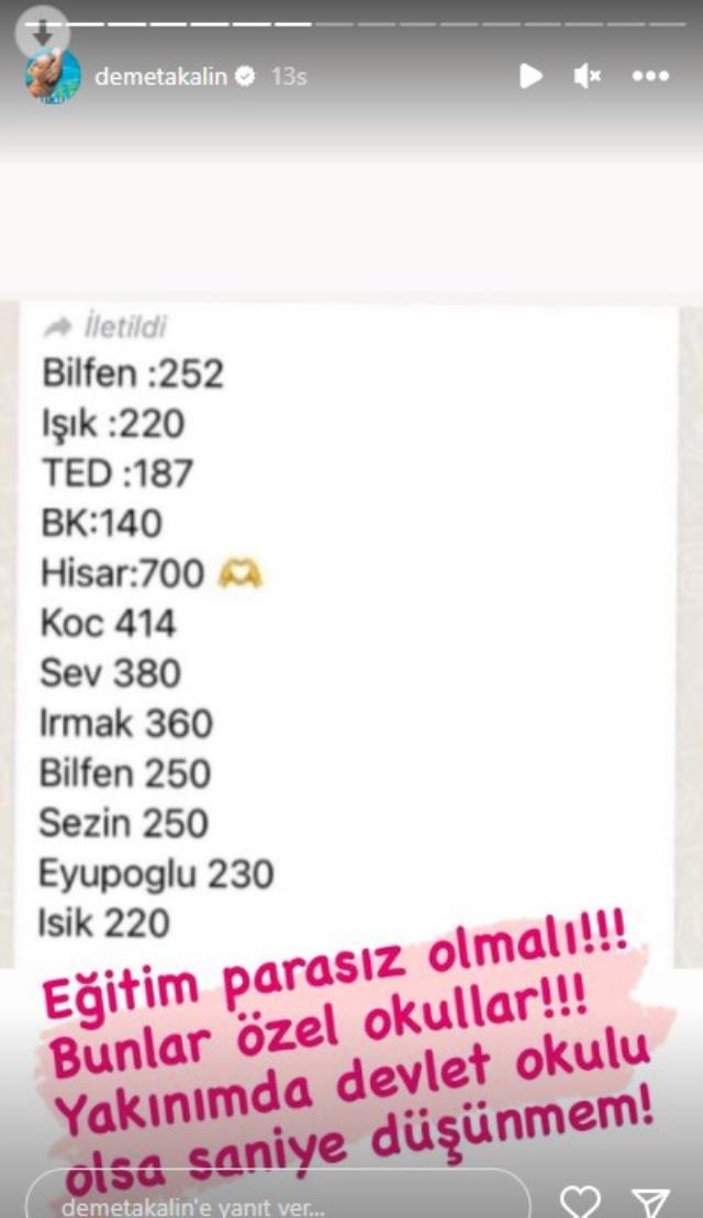 Özel okul fiyatlarına gelen zam Demet Akalın'ı isyan ettirdi: Milletvekili olmam lazım