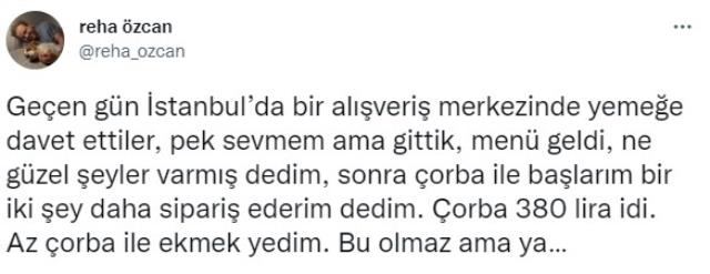 Usta oyuncu Reha Özcan, bir kase çorbanın fiyatına isyan etti! “Bu olmaz ama ya”