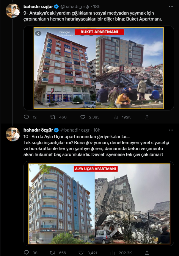 "İlkokul mezunuyum, 1500'den fazla konut yaptım" diyen müteahhidin depremde yıkılmadık hasar görmeyen binası kalmadı!