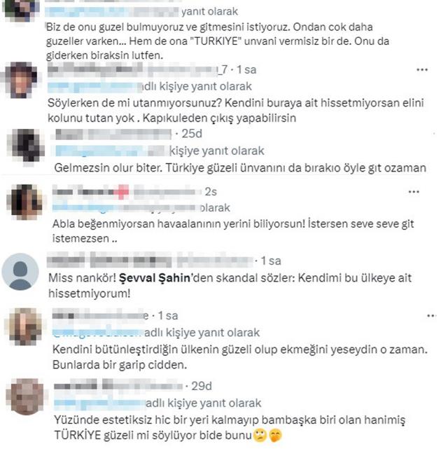 "Kendimi Türkiye'ye ait hissetmiyorum" diyen Şevval Şahin'e tepki yağdı: Beğenmiyorsan gelme o zaman 3 "Kendimi Türkiye'ye ait hissetmiyorum" diyen Şevval Şahin'e tepki yağdı: Beğenmiyorsan gelme o zaman