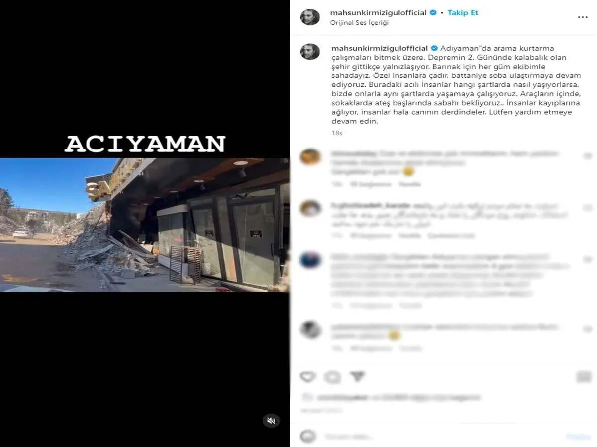 Adıyaman'daki son durumu paylaşan Mahsun Kırmızıgül'den çağrı: 'Lütfen yardım etmeye devam edin!'