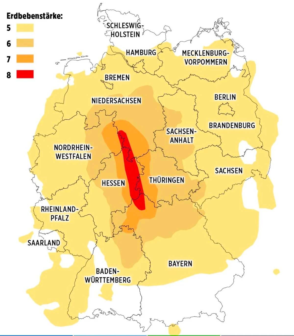 Alman medya kuruluşu Bild, depremin etki haritasını Almanya'ya uyarladı: "Eğer..."