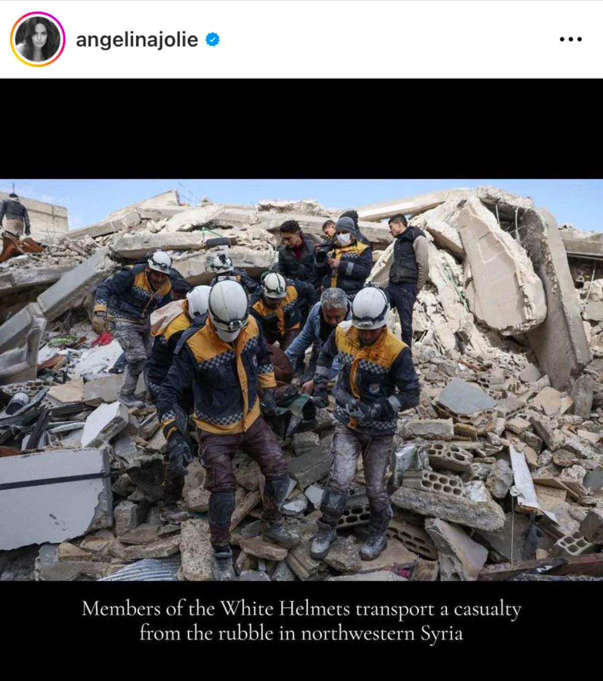 Angelina Jolie'den deprem paylaşımı: 'Kalbim Suriye ve Türkiye halkıyla birlikte…'