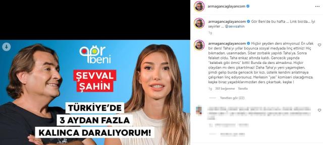"Kendimi Türkiye'ye ait hissetmiyorum" demişti: Armağan Çağlayan’dan Şevval Şahin’e yapılan olumsuz yorumlara sert tepki! Taha Duymaz’ı hatırlattı