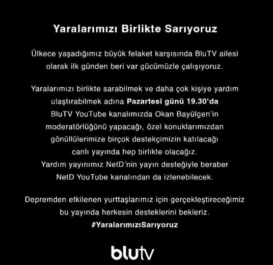 BluTV depremzedeler için harekete geçti: Okan Bayülgen moderatörlüğünde yardım yayını yapacak