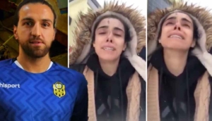 Enkaz altındaki kaleci Ahmet Eyüp Türkaslan'ın eşi gözyaşları içinde yardım istedi: Kepçe yok, vinç yok. Kimse enkazın altından çıkaramıyor