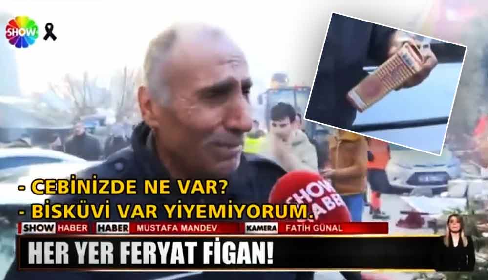 Enkazın önünde bisküvi ile bekleyen Şerif Amca bir kez daha ağlattı: Mezarına koyacaktım, başka bir çocuğa verdim