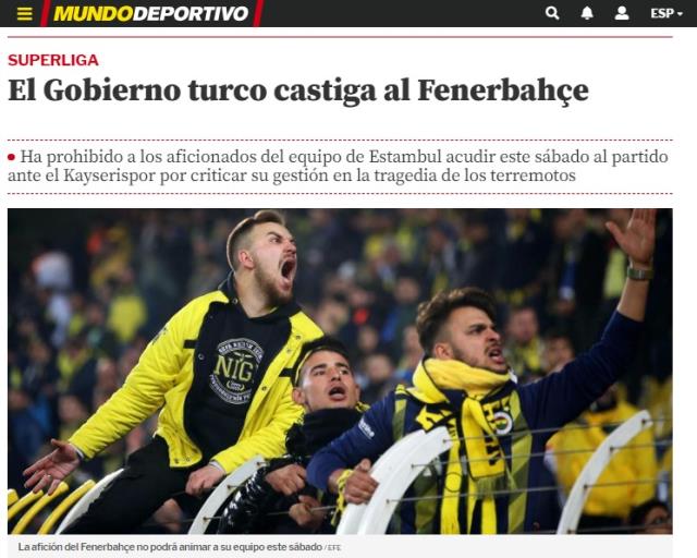Fenerbahçe’ye verilen deplasman yasağı Avrupa basınında: Türk hükümeti Fenerbahçe’yi cezalandırdı