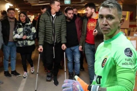 Fernando-Muslera'dan-yardım-çalışmalarına-destek!-Koltuk-değnekleriyle-geldi...