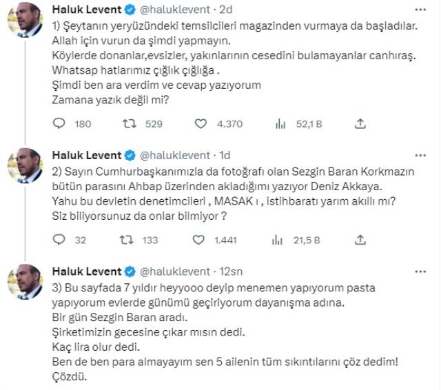 Haluk Levent kendisine ‘Dolandırıcı’ diyen Deniz Akkaya’yı mahkeme veriyor: 5 milyon TL'lik dava açıp depremzedeler için kullanacağım