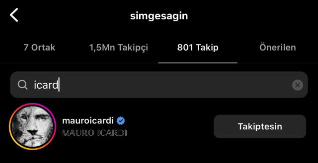 Galatasaraylı Icardi ve Beşiktaşlı Simge Sağın'dan ‘Aşkın Olayım’ düeti! Kalp emojisiyle cevap verdi, Beşiktaş'ı takipten çıktı