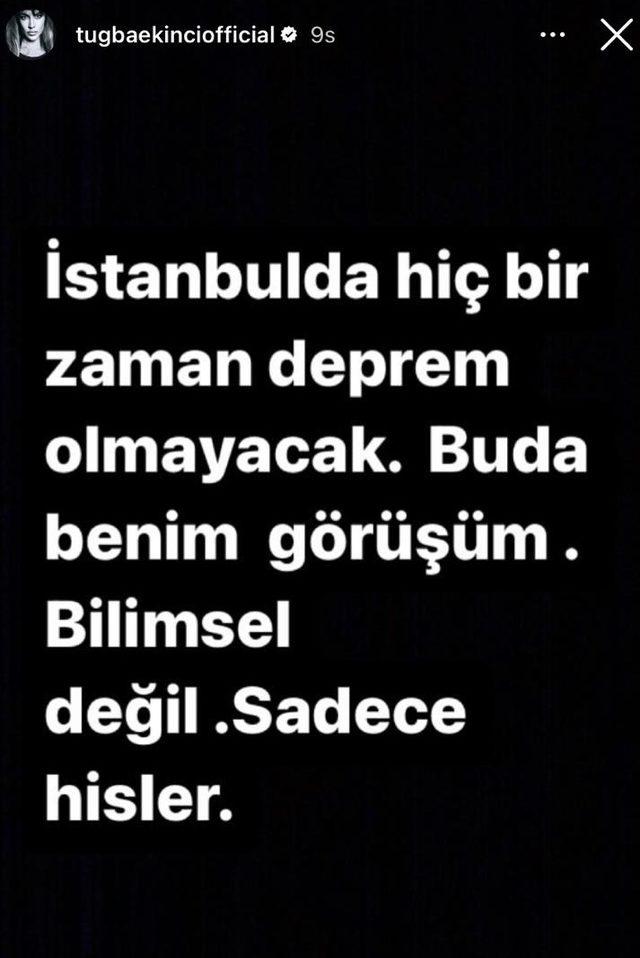 “İstanbul’da hiçbir zaman deprem olmayacak” diyen Tuğba Ekinci alay konusu oldu: Cehaletin dibine gel