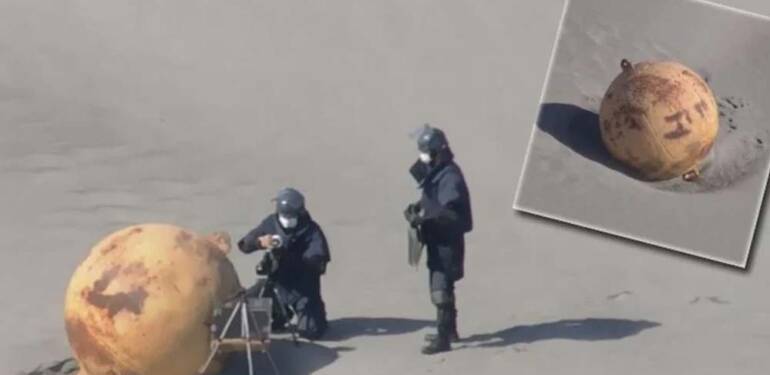 Japonya kıyılarında ‘tanımlanamayan metal bir küre’ bulundu