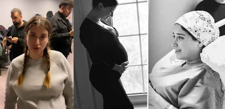 Hazal Kaya, kızı Süreyya Leyla'nın ilk kez fotoğrafını paylaştı: Yaka iğnem Süreyya'm 1 Karnı-burnunda-depremzedelere-yardıma-koşmuştu--Hazal-Kaya-ve-Ali-Atay’ın-kızları-Leyla-dünyaya-geldi
