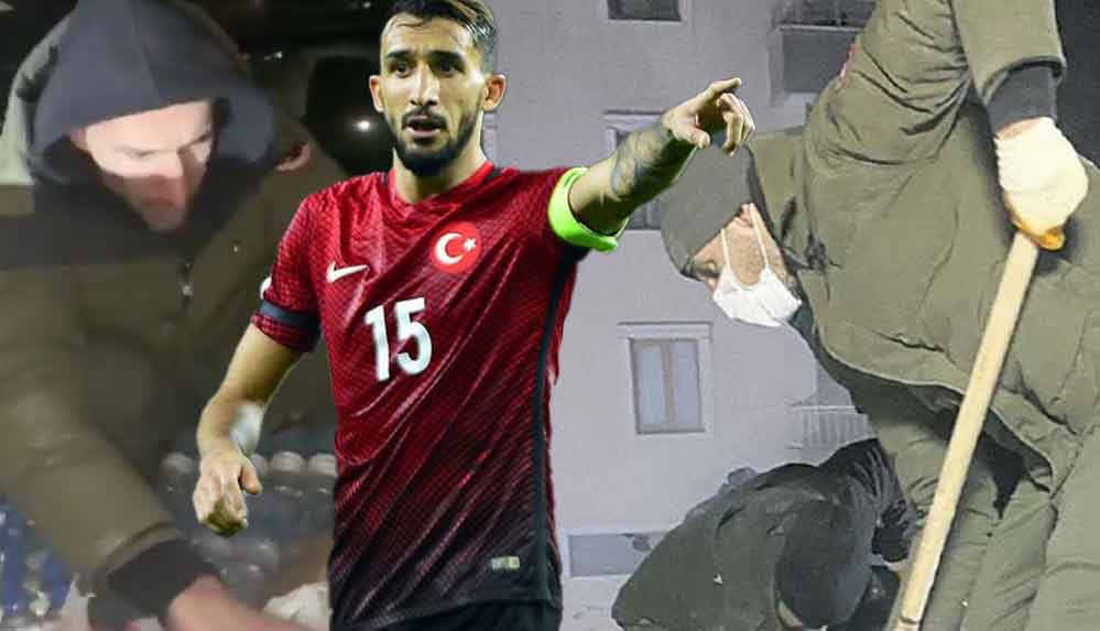 Milli futbolcu Mehmet Topal Malatya'da enkaz çalışmalarına katıldı