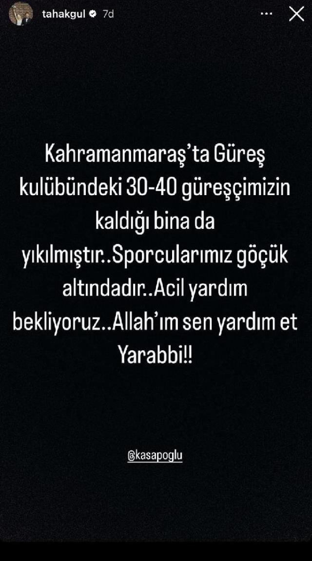 Milli güreşçi Taha Akgül yardım istedi! “40'a yakın güreşçi göçük altında”