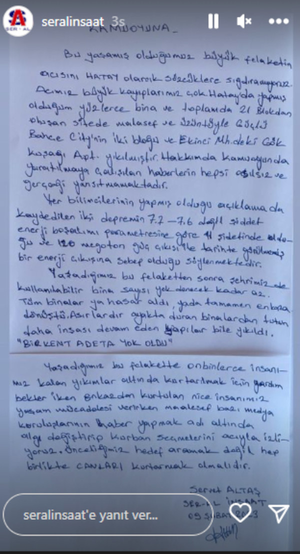 Hatay'da yaptığı yüzlerce bina depremde yıkılan müteahhitten skandal açıklama: Kurban seçildim