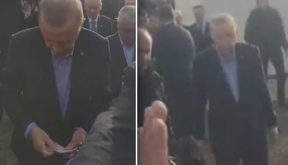‘Helallik’ isteyen Erdoğan, bu kez Afşin'de depremzedelere para dağıttı