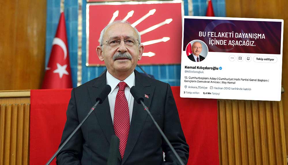 Kılıçdaroğlu, Twitter profiline, "13. Cumhurbaşkanı adayı" yazısını ekledi