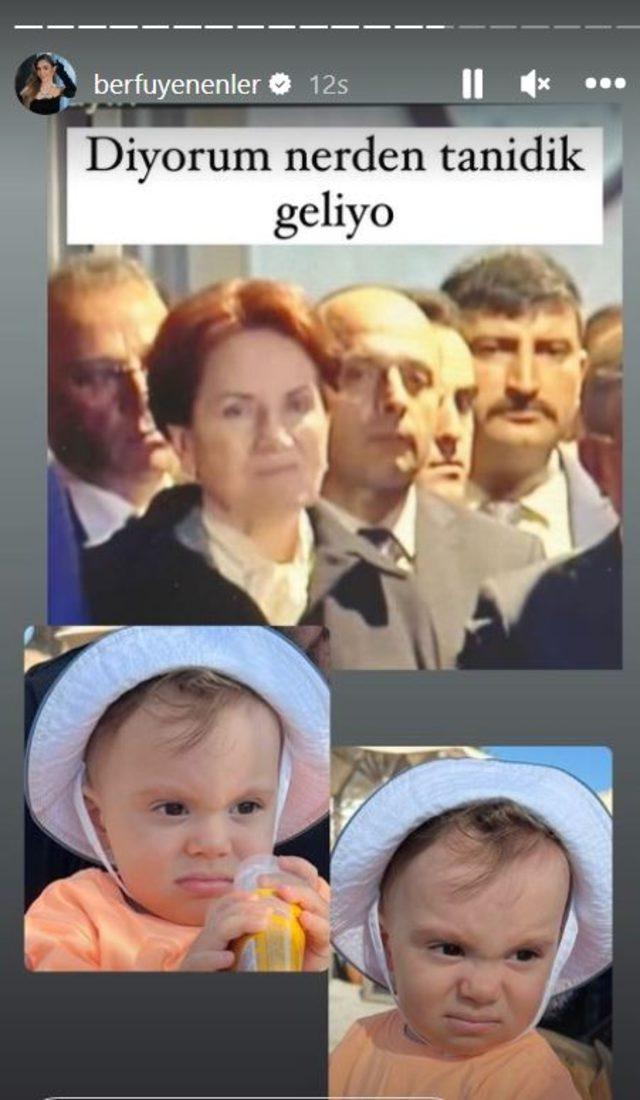 Kılıçdaroğlu konuşurken yüz ifadesi dikkat çekmişti: Berfu Yenenler’den güldüren Meral Akşener paylaşımı