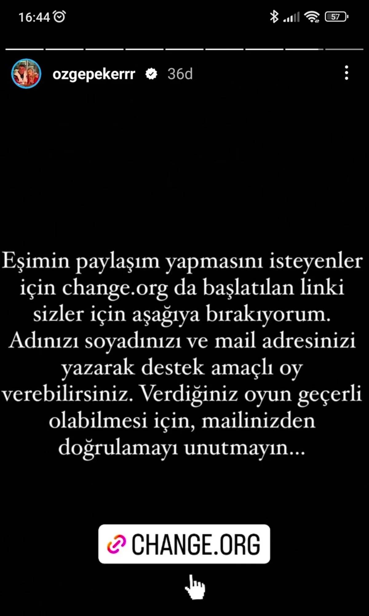 Sedat Peker'in eşi Özge Peker, imza kampanyasını duyurdu: "Eşimin paylaşım yapmasını isteyenler için..."