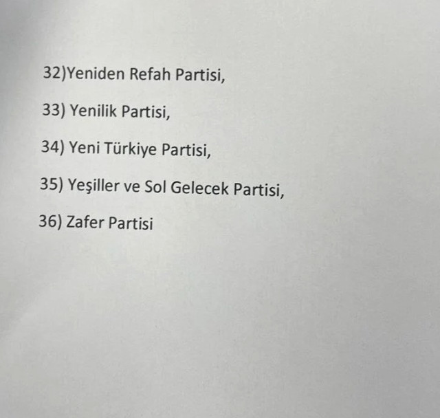 Son Dakika... YSK, 14 Mayıs'ta yapılacak seçimlere girecek 36 partinin listesini yayınladı