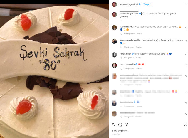 Süper Baba’nın Fiko’su usta oyuncu Şevket Altuğ’a doğum günü kutlaması: 80’i de devirdik, daha güzel günler göreceğiz