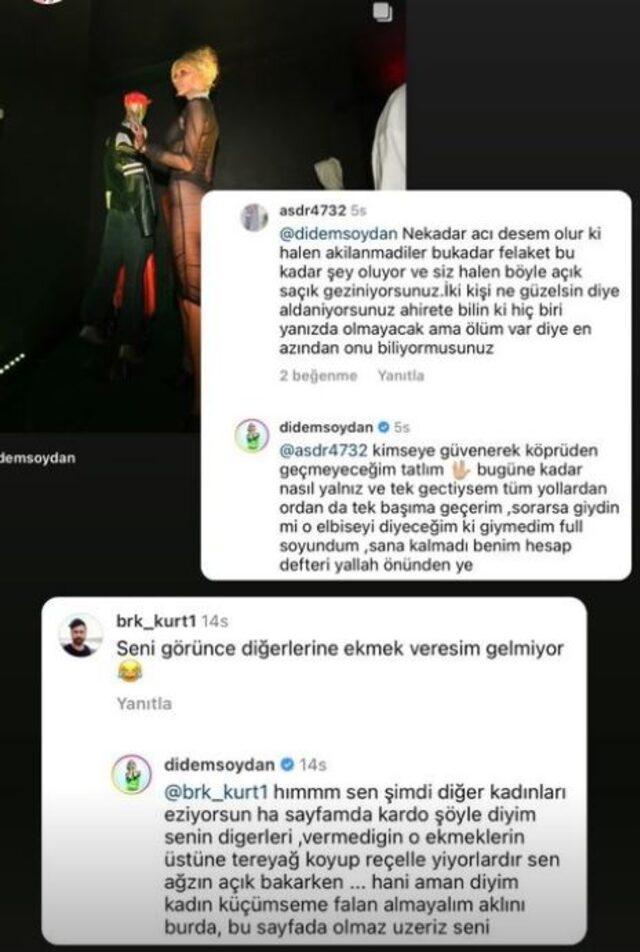 Transparan elbisesiyle gündem olan Didem Soydan’dan "Ahirette hiçbiri yanınızda olmayacak" diyen takipçisine olay yanıt: Giymedim full soyundum...