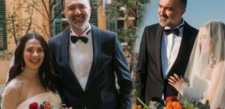 Ünlü çiftin mutlu günü… Funda Eryiğit ile Berkun Oya doğuma 2 ay kala evlendiler!
