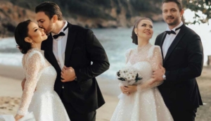 Ünlü şarkıcı Lara, voleybolcu Mehdi Karimi ile sessiz sedasız evlendi! Romantik düğün fotoğraflarına beğeni yağdı