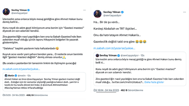 Ahmet Hakan’ın "gazeteci değil" sözlerine sinirlenen Sevilay Yılman eski defterleri açtı: Ahlaksız da sensin utanmaz da!