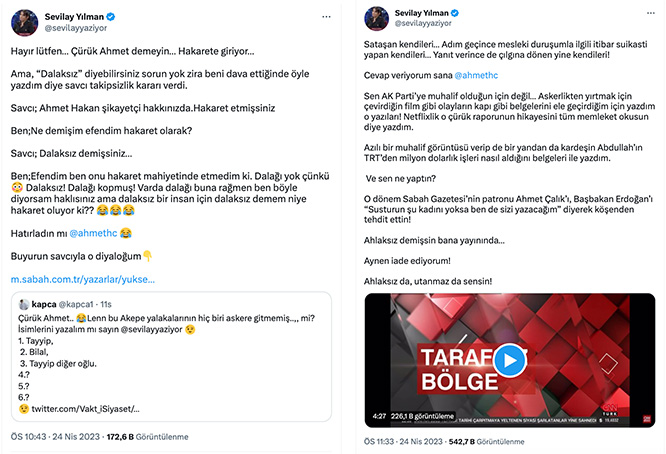 Ahmet Hakan’ın "gazeteci değil" sözlerine sinirlenen Sevilay Yılman eski defterleri açtı: Ahlaksız da sensin utanmaz da!