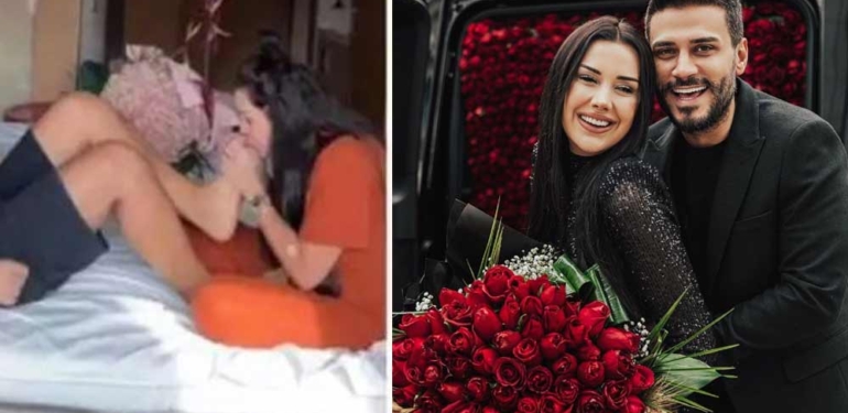 Daha önce ayağını öpmüştü: Dilan Polat kocasının doğum günü için otoyoldaki dev reklam panosunu tuttu