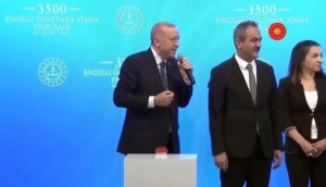 Engelli öğretmen atama töreninde Erdoğan’dan skandal sözler: Ama sen pek engelliye benzemiyorsun
